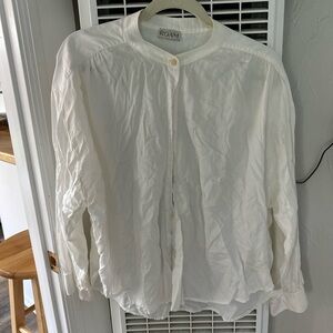ROAM White Button-Up Blouse